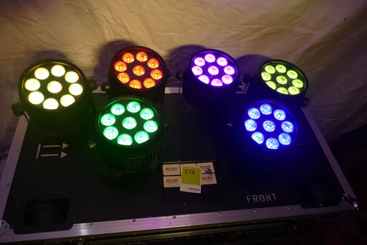 6x LC Pro Show LED B4 Akku Scheinwerfer IP65 Outdoor